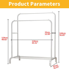 Suport pentru umerase si pantofi, AT PERFORMANCE®, 150 x 110 x 57 cm, Alb