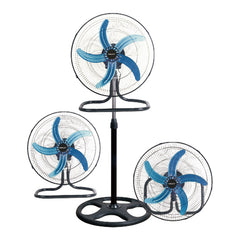 Ventilator 3 în 1 HALEY, 200W, 45cm, Podea / Perete / Stativ, 3 Viteze, Oscilație, Înălțime Reglabilă până la 155cm