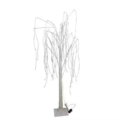 Pom Decorativ Iluminat cu LED-uri, 180 cm Inaltima, Lumina, alb-cald