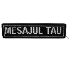 Reclama luminoasa cu LED-uri albe, pentru exterior si interior, 100x40 cm, text personalizabil