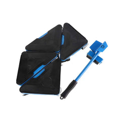 Kit complet pentru mutat si carat mobila, At Performance, reglare 360 grade, greutate maxima 200 kg, otel, albastru