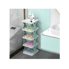 Pantofar, AT PERFORMANCE®, cu 6 rafturi, modular, alb / BLUE