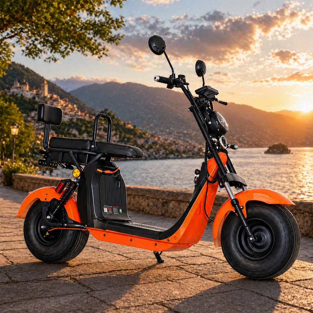 Scuter electric 2 locuri AT Performance, 1500 W, 60V 20Ah, autonomie 45 km, 25 km/h fără permis