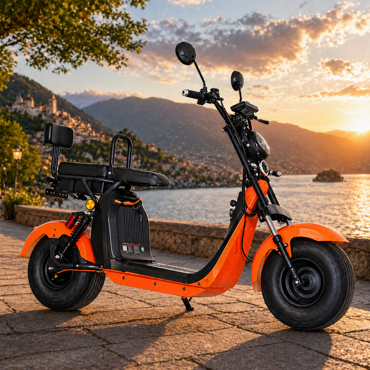Scuter electric 2 locuri AT Performance, 1500 W, 60V 20Ah, autonomie 45 km, 25 km/h fără permis