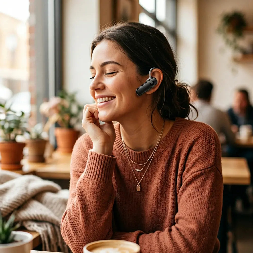 Cască handsfree Bluetooth in-ear AT Performance, autonomie 5 ore convorbire, 7,6 g, neagră