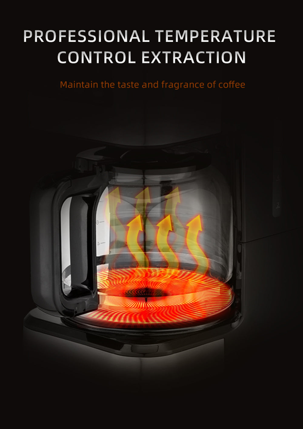 Cafetieră HALEY, 950 W, 1.5 L, afișaj LED, sistem anti-picurare, carcasă inox
