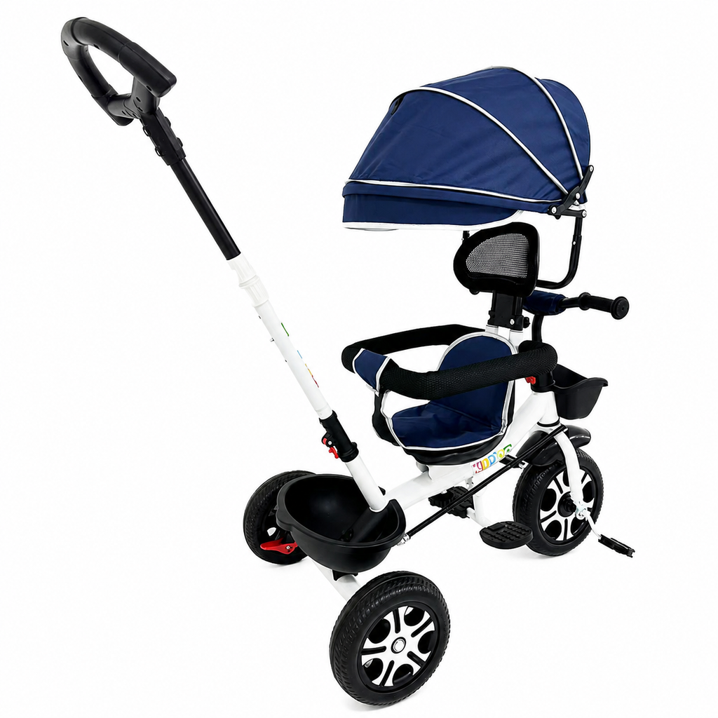 Tricicletă evolutivă KIDOO KD-X06, scaun rotativ 360°, copertină cu protecție UV, roți cauciuc, 9 luni-6 ani