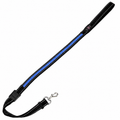 Lesă LED pentru câini și pisici AT Performance, 90-115 cm, 3 moduri de iluminare, încărcare USB, negru/albastru