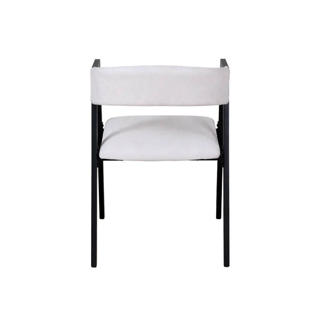 Set masă dining cu 4 scaune AT Performance, 120x70x75,5 cm, blat lemn, cadru metalic, negru