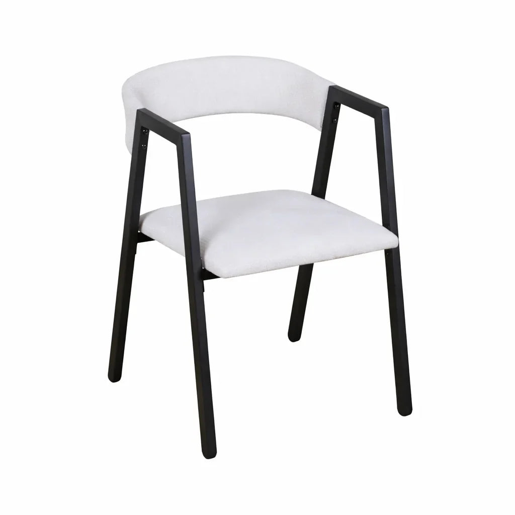 Set masă dining cu 4 scaune AT Performance, 120x70x75,5 cm, blat lemn, cadru metalic, negru