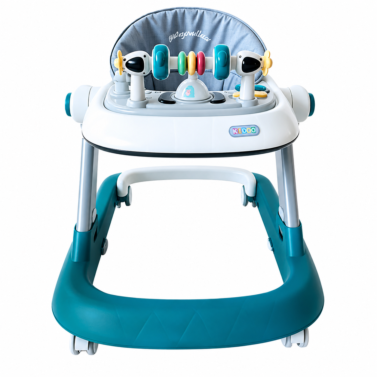 Premergător educațional 3 în 1 KIDOO, măsuță și antemergător, de la 6 luni, maxim 25 kg, alb/albastru