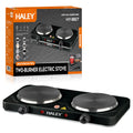 Plită electrică HALEY, 2 zone de gătit, 2000 W, timer, reglaj individual, oțel inoxidabil