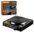Plită electrică simplă HALEY, 1 zonă de gătit, 1000 W, timer, temperatură reglabilă, inox