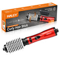 Perie rotativă HALEY, 1200 W, 2 viteze de rotație, 3 trepte de temperatură, înveliș ceramic, roșu cu negru