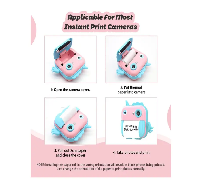 Set 5 Role Hârtie Termică AT PERFORMANCE pentru Aparatele Foto cu Printare Instant și Imprimante Termice