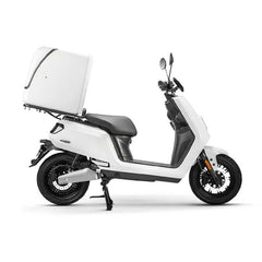 Scuter Electric N-Moto LX05-DELIVERY – Alb, 25 km/h, Fără Permis, Motor BOSCH, 2× Baterii Lithium 60V, Greutate estimativă 90–95 kg, Dimensiuni 1940 × 720 × 1330 mm, Autonomie 150 km, COC & EEC, Carte Rar (CIV), Ideal pentru Livrări +Tricou N-Moto