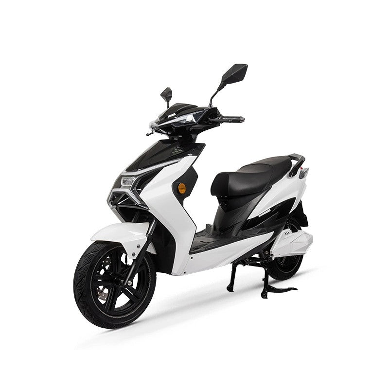 Scuter electric N-MOTO X1, motor Bosch 2020 W, autonomie 75 km, viteză 45 km/h, alb