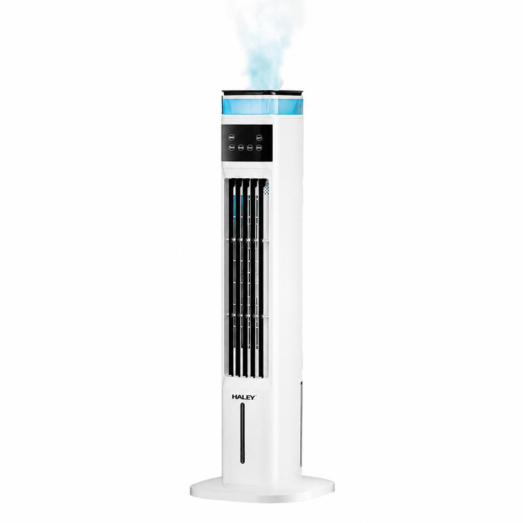 Răcitor de aer 4 în 1 HALEY HY-6115, 70 W, rezervor 4,5 L, 3 viteze, telecomandă, alb