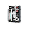 Dulap modular pentru copii AT Performance, 15 rafturi, 110x47x163 cm, plastic și metal, negru