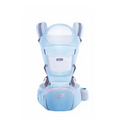 Marsupiu ergonomic pentru bebeluși AT Performance, bumbac, 0-36 luni, maxim 30 kg, albastru deschis