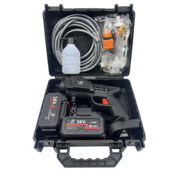 Pistol de spălat cu presiune AT PERFORMANCE® 36V, cu 2X acumulator, 25 bari, 240 l/h, mobil, multifuncțional, cu accesorii