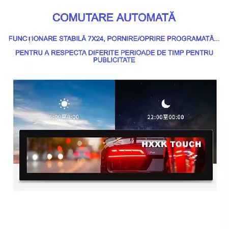 Reclamă luminoasă LED programabilă AT Performance P5, full color, 200 x 70 cm, Wi-Fi, aluminiu și ABS