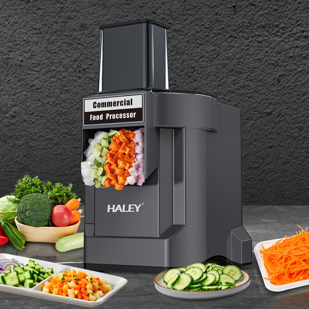 Tocător electric comercial HALEY HY-1321, 600 W, vas 17 căni, feliere și răzuire, accesorii incluse
