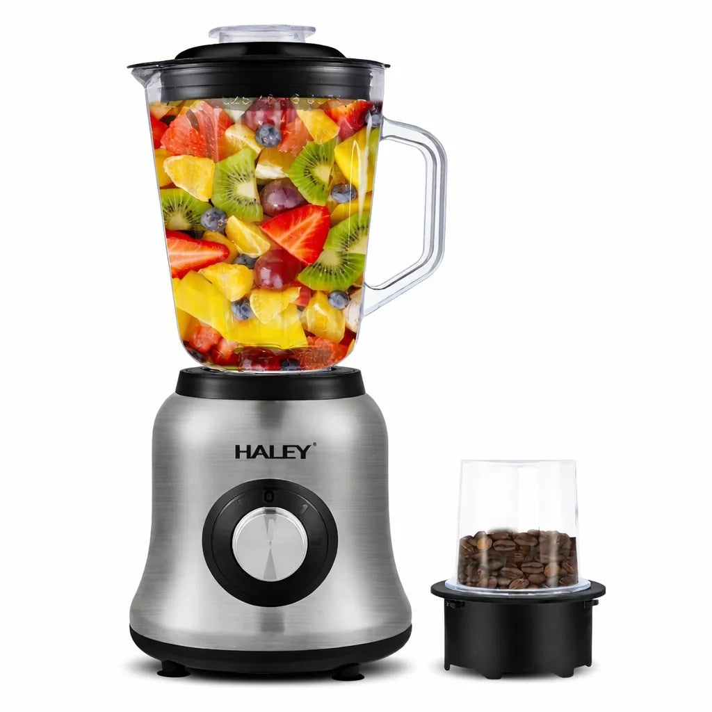Blender multifuncțional HALEY HY-2941, 1000 W, bol sticlă 1,5 L, râșniță 120 g, 2 viteze