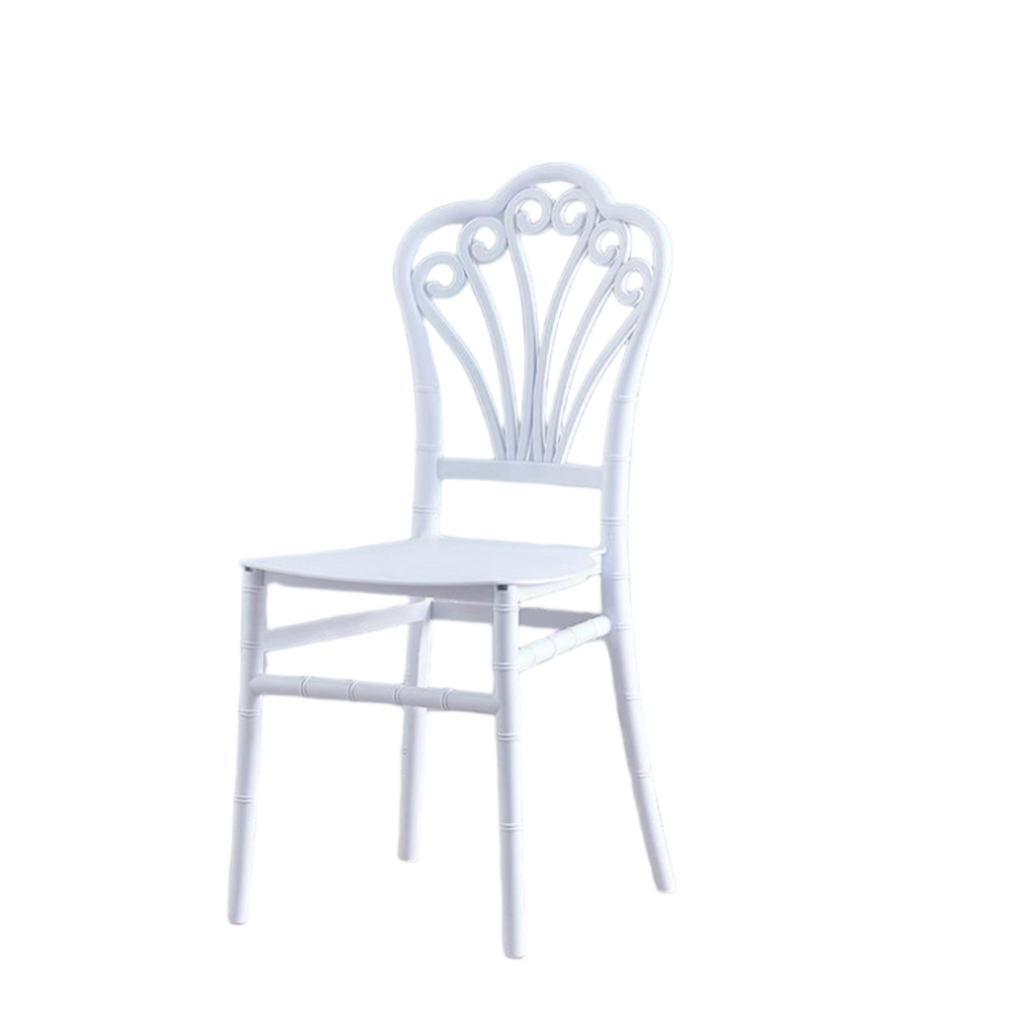 Scaun cu spătar chiavari AT Performance, policarbonat, fără brațe, 38 x 37 x 88,5 cm, alb