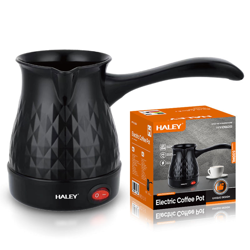 Ibric electric HALEY, 600 W, 0,5 L, corp inox, bază rotativă 360°, protecție la funcționare uscată