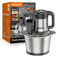 Tocător electric multifuncțional HALEY HY-1244, 1200 W, bol inox 3,5 L, 6 lame din oțel inoxidabil