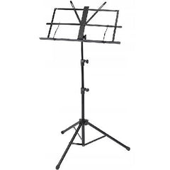 Suport Partitură Metalic Reglabil și Pliabil cu Husă, 60 x 30 cm, Negru