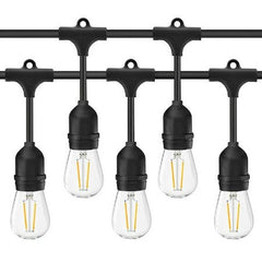 Ghirlandă decorativă cu 10 becuri, 5 metri, lumină alb cald, interconectabilă