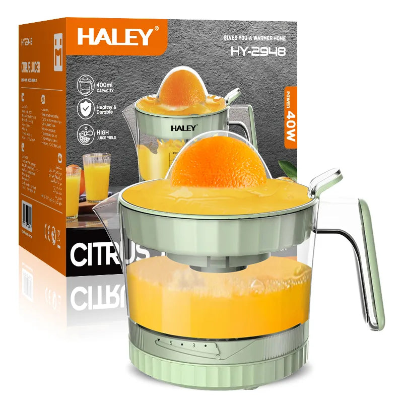 Storcător de citrice electric HALEY HY-2948, 40 W, 400 ml, 5 viteze, rotație bidirecțională