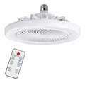 Ventilator de tavan cu LED AT Performance, dulie E27, 3 moduri de iluminare, 3 viteze, alb