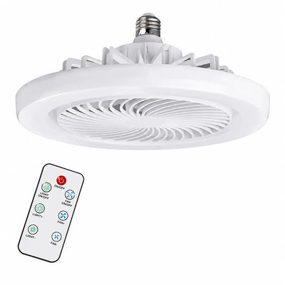 Ventilator de tavan cu LED AT Performance, dulie E27, 3 moduri de iluminare, 3 viteze, alb