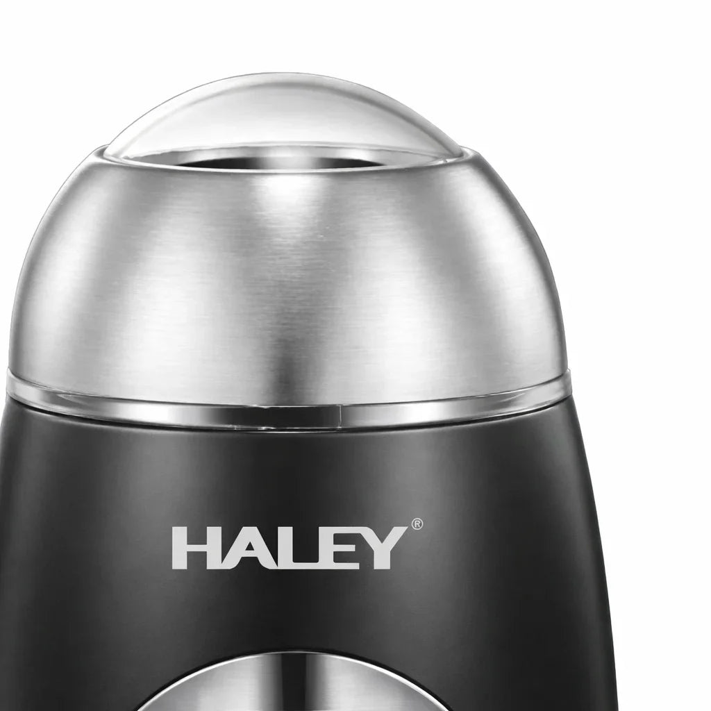 Râșniță electrică de cafea HALEY HY-2106, 200 W, 80 g, lame inox, carcasă inox și plastic