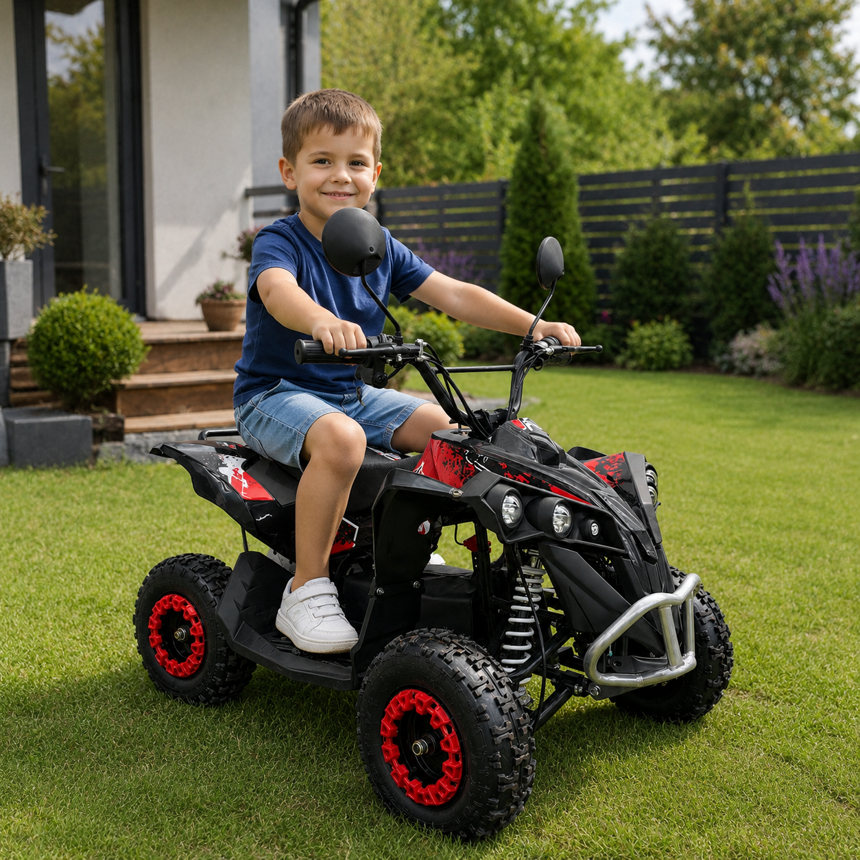 ATV electric pentru copii AT Performance, 800 W, 36V 12Ah, 30 km/h, autonomie 15 km, frână pe disc