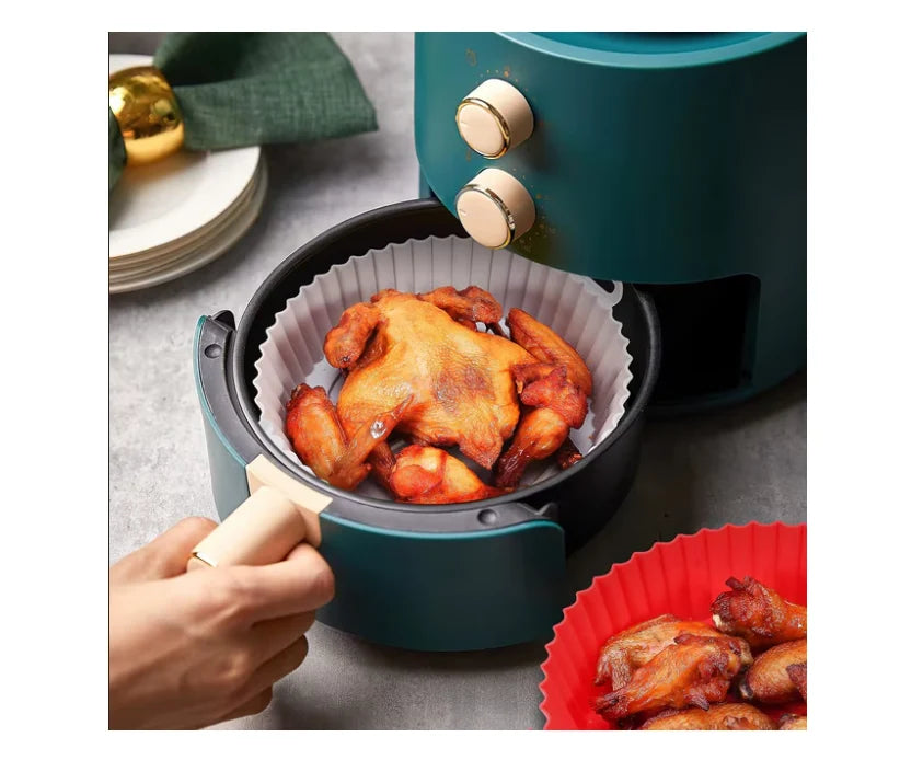 Tavă din silicon pentru air fryer AT Performance, diametru 18,3 cm, gri