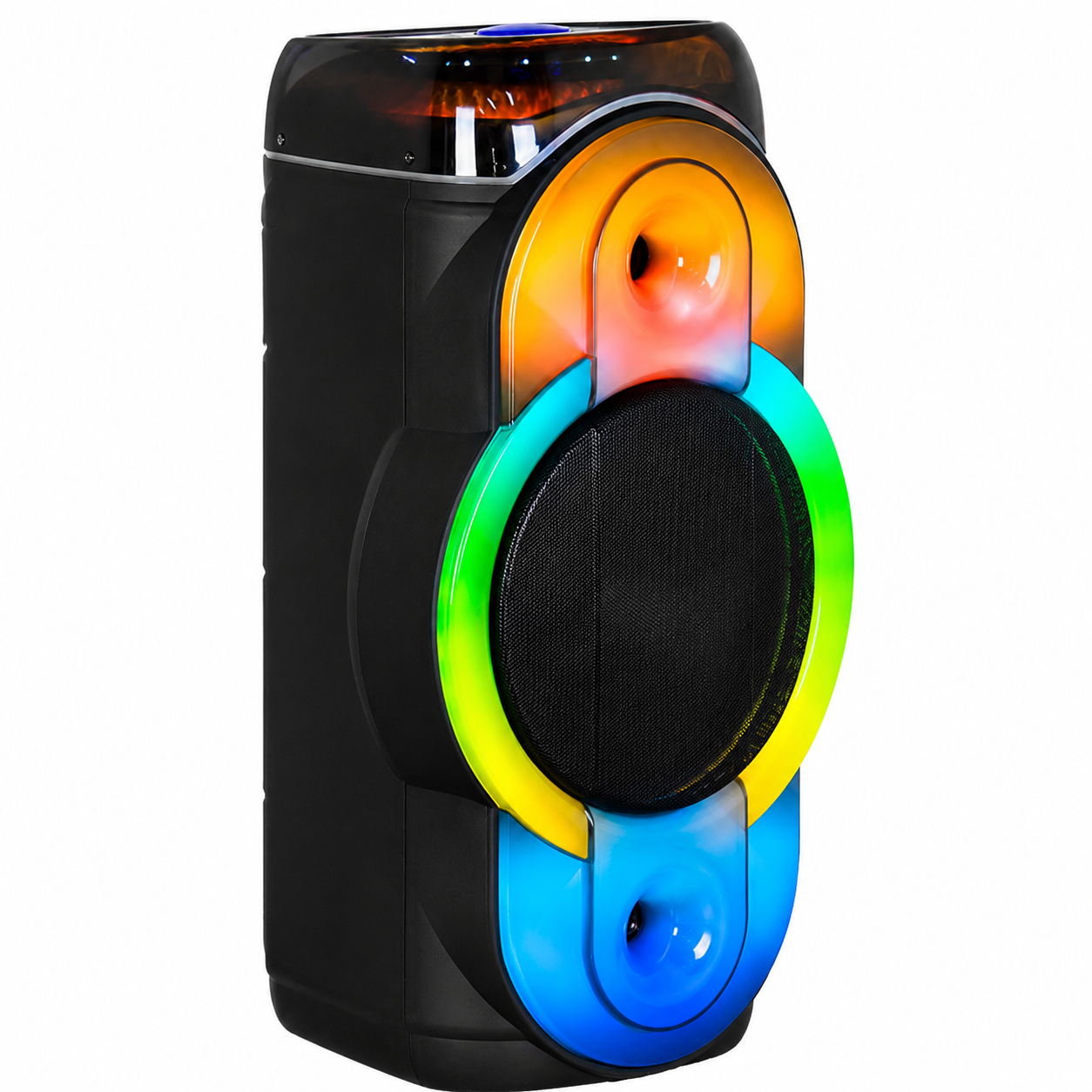 Boxă karaoke portabilă KOLAV D1238, 12 inch, 400 W RMS, autonomie 4 ore, LED RGB, negru