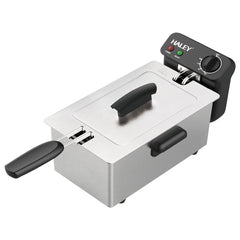 Friteuza Electrica HALEY HY-2504 cu Capacitate de 3L, Termostat Reglabil si Design din Otel Inoxidabil