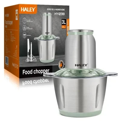 Tocător electric de alimente HALEY HY-1238, 1000 W, bol 3 L, 4 lame inox, bază antialunecare