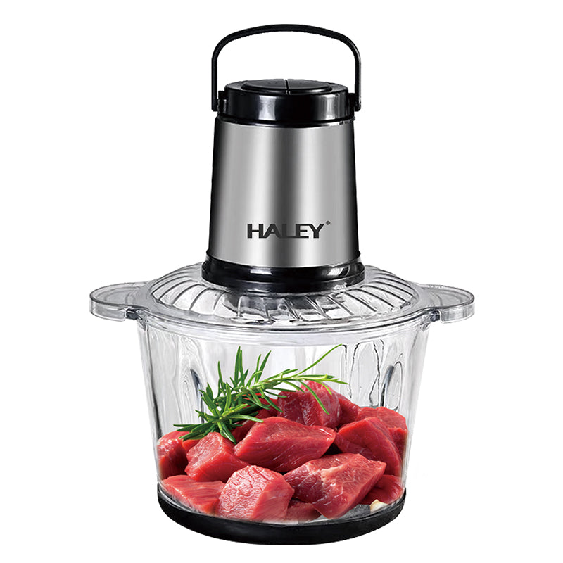 Tocător electric HALEY HY-1226, 1200 W, bol sticlă 3 L, 4 lame inox, 2 viteze