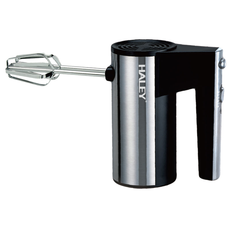 Mixer de mână HALEY, 500 W, 5 trepte de viteză, carcasă inox, 4 tije, teluri și cârlige de frământat