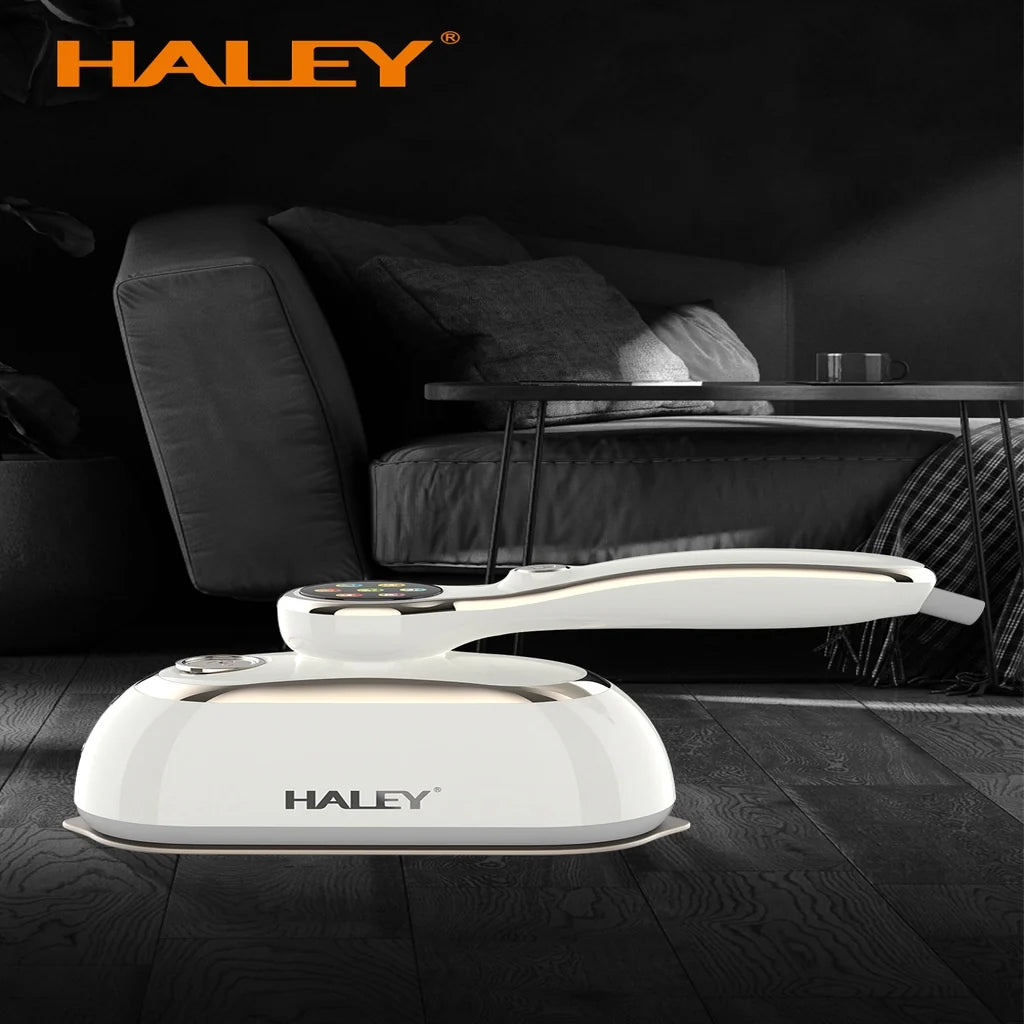 Steamer vertical cu abur HALEY HY-2004, 2000 W, rezervor 150 ml, talpă inox, portabil, alb