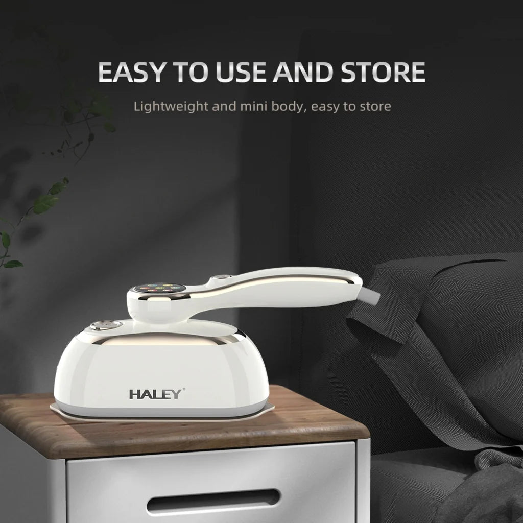 Steamer vertical cu abur HALEY HY-2004, 2000 W, rezervor 150 ml, talpă inox, portabil, alb