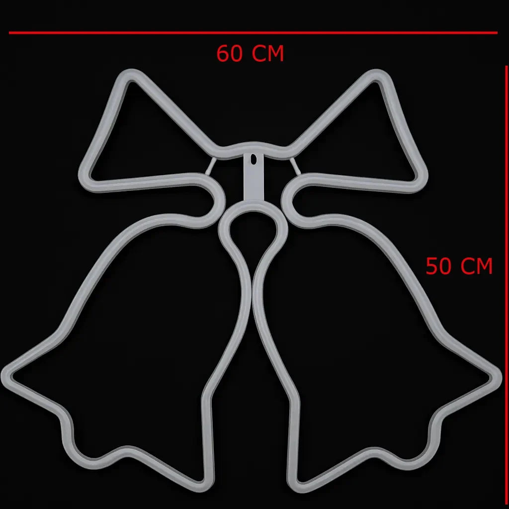 Clopoței luminoși de Crăciun AT Performance, 50 x 60 cm, LED alb cald, IP65, montare pe ușă sau geam