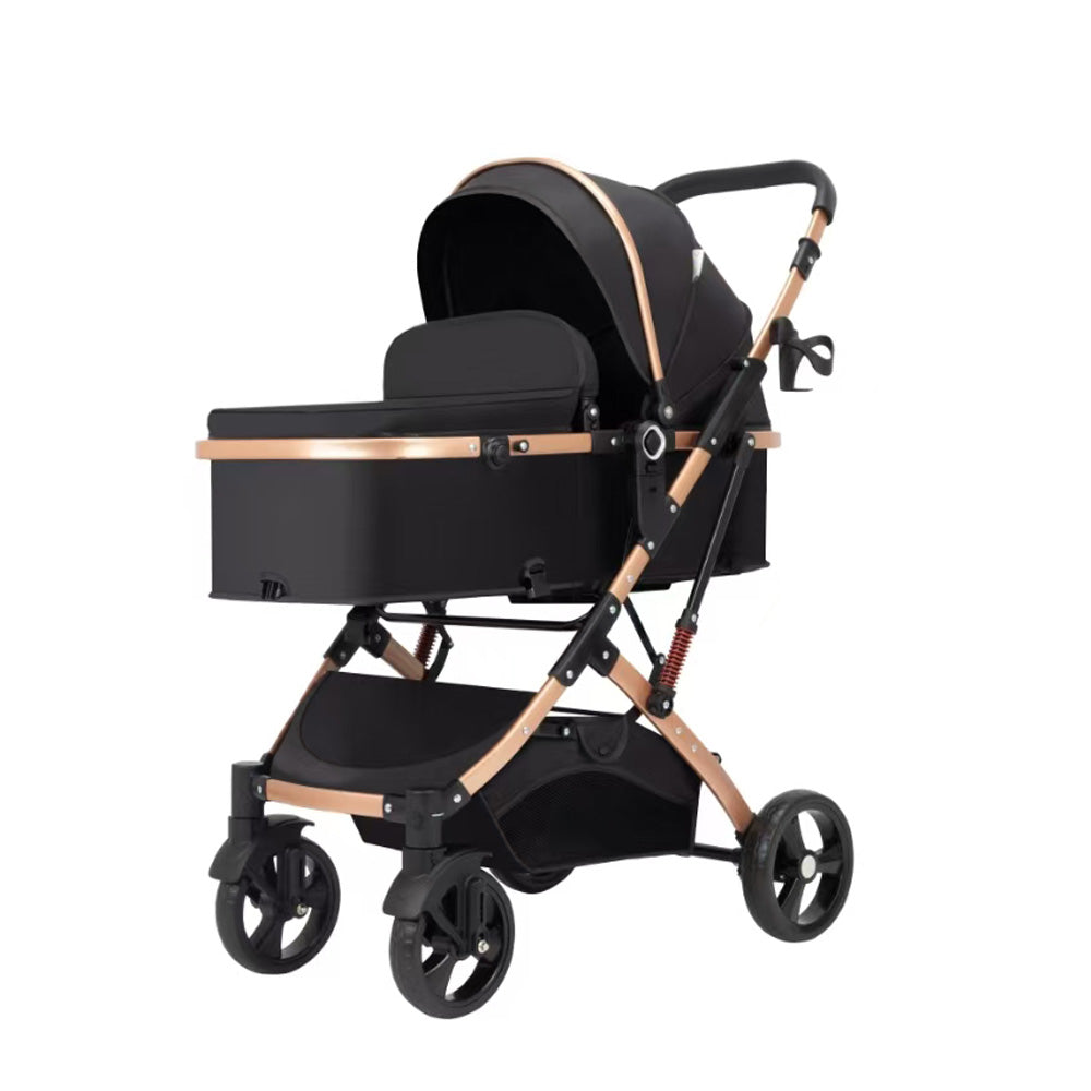 Cărucior 2 în 1 KIDOO pentru bebeluși, 0-36 luni, max 15 kg, ham în 5 puncte, scaun reversibil, pliabil