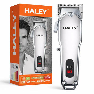Mașină de tuns HALEY HY-4507, fără fir, afișaj LCD digital, baterie 1800 mAh, autonomie 150 min, lame inox