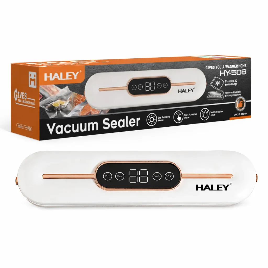 Aparat de vidat HALEY HY-508, 90 W, mod uscat și umed, vacuum -60 kPa, bandă sigilare 25 cm